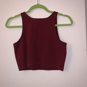 Burgundy Crop Top